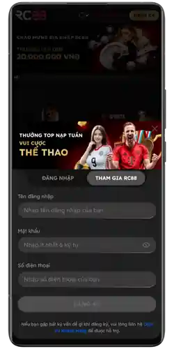 Hướng Dẫn Đăng Ký & Đăng Nhập Tại RC88